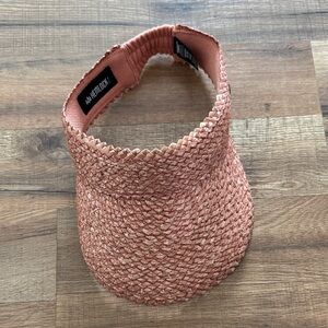 Madewell Textured Straw Visor in Warm Tan